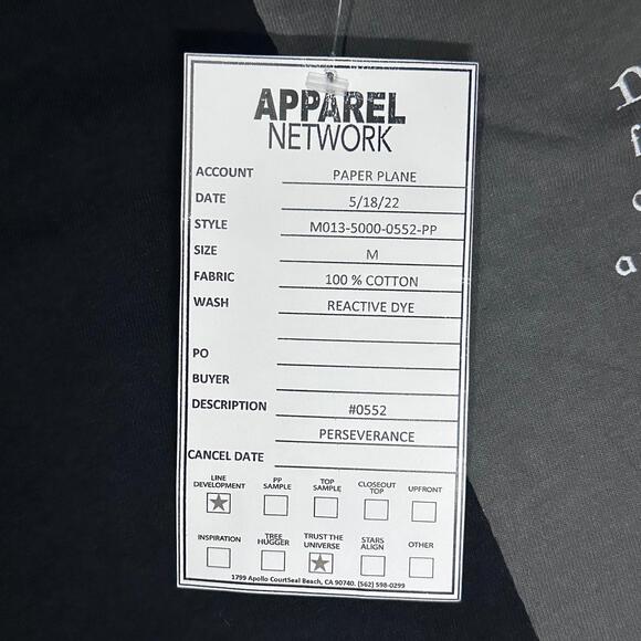 Paper Plane 🧠 “Perseverance Above All” Split Graphic Tee – Size M - Picture 3 of 7